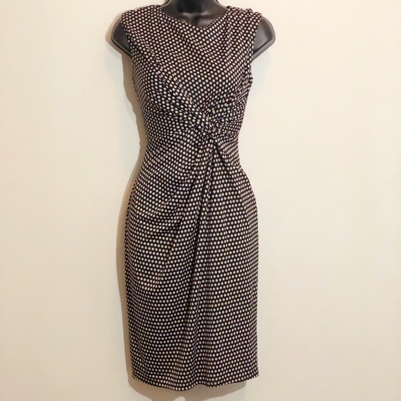 Evan Picone Dresses & Skirts - Evan Picone 6 tan black polka dot sheath dress